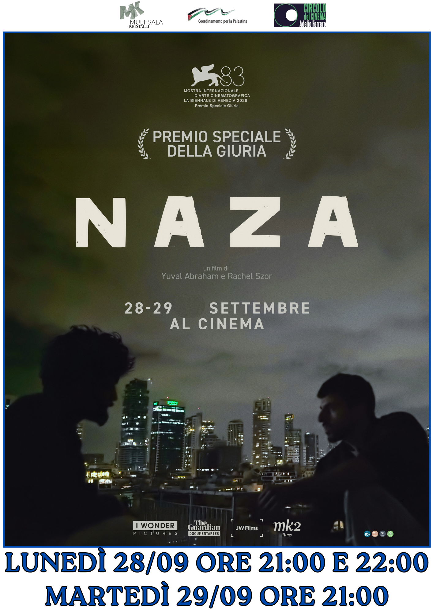 NAZA in programmazione esclusivamente il 28 e il 29 settembre