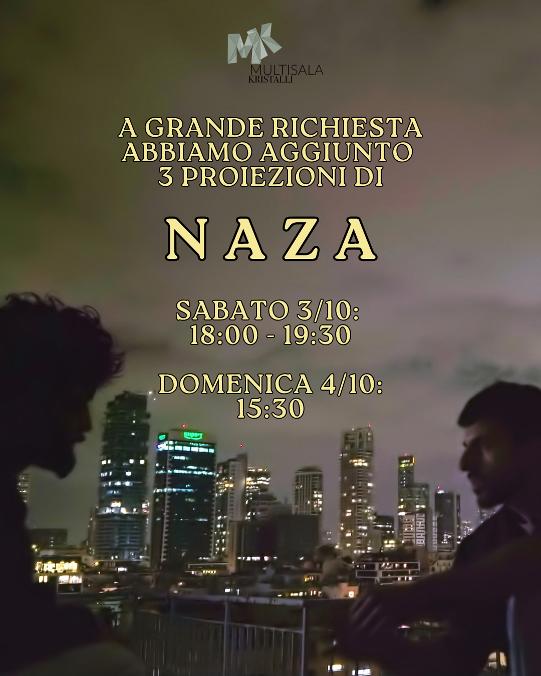 NAZA in programmazione il 3 e 4 ottobre 2026