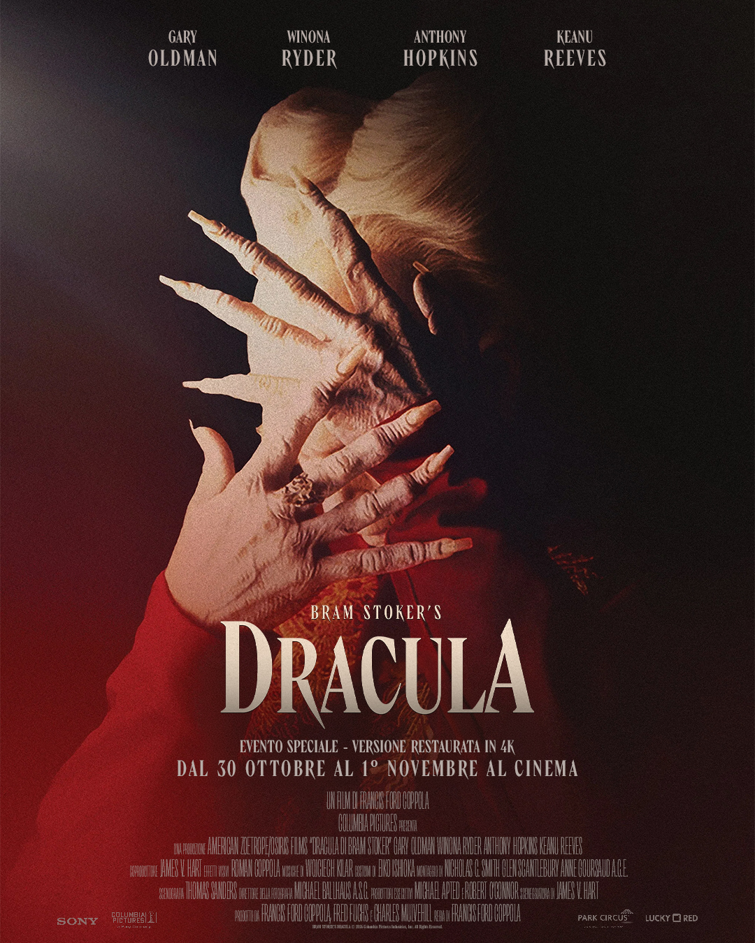 Dracula di Bram Stoker in programmazione solo sabato 31 ottobre e domenica 1 novembre